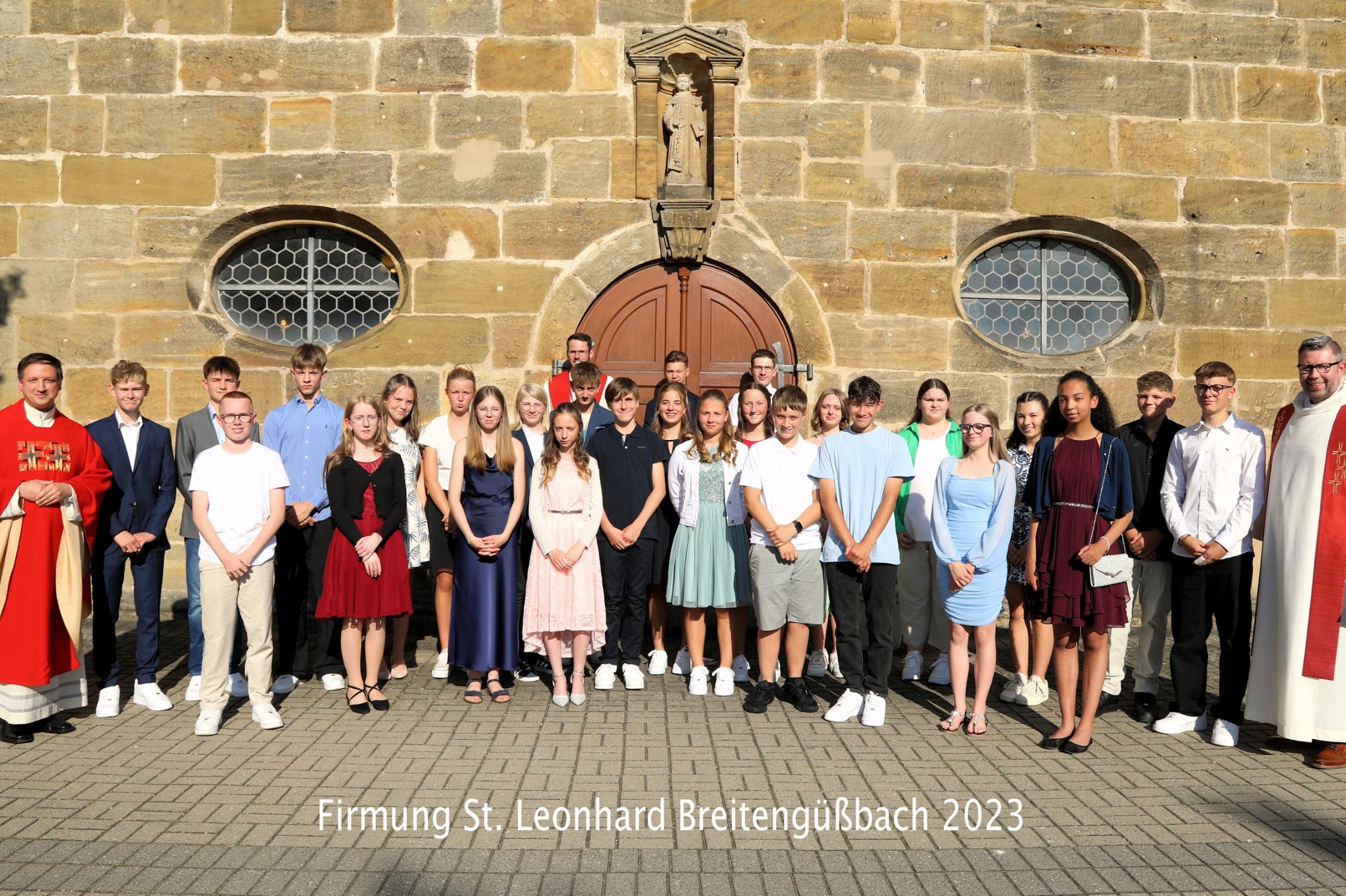 Firmung 2023 Gruppenfoto Breitengüßbach