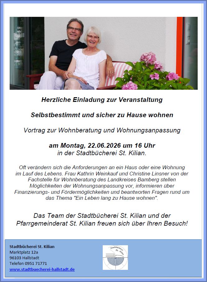 Plakat Vortrag_Selbstbestimmt und sicher zu Hause wohnen
